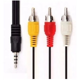 Cable Auxiliar Plug 3,5 Estéreo A 3 Plug  Rca  Macho 1.5 Mts