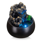 Tabletop Fountain Zen Meditation Indoor Waterfall Office Ta.