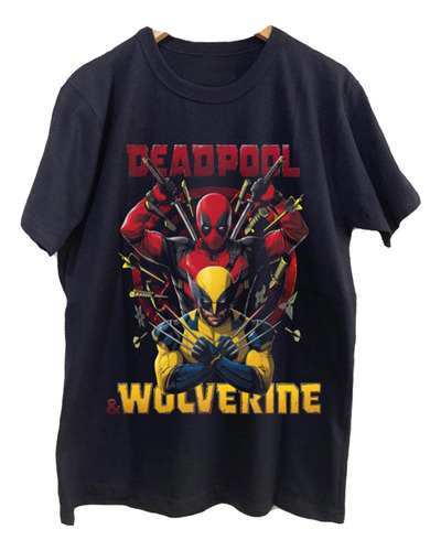 Remeras Estampadas Dtg Full Hd Deadpool & Wolverine Armas
