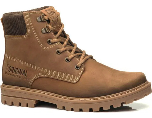 Bota Masculina Coturno Pegada Em Couro Latego 181502