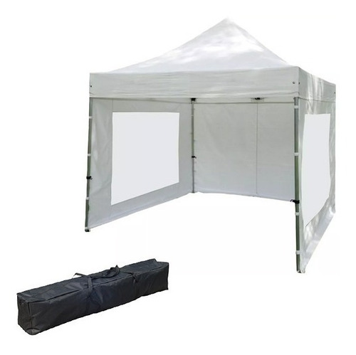 Gazebo Plegable 3x3 Aluminio Con Techo Y 3 Paredes