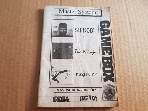 Manual Tec Toy Master System Raro Game Box Lutas