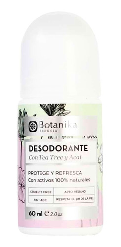 Desodorante De Tea Tree Y Acai Natural Botanika - Bolilla