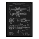 #1601 - Cuadro Decorativo - Trompeta Antigua Poster Retro