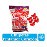 Chupetas Paletas Mara Pintamor Rojas X 24 Uds