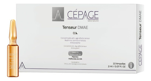 Cepage Tenseur Dmae Serum Tensor Antiage 10 Amp X 2ml Momento De Aplicación Día Tipo De Piel Sensible