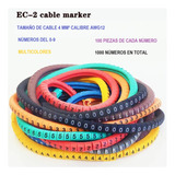 Marcador De Cables Ec-2 Para Calibre Awg 12 Números Del 0-9