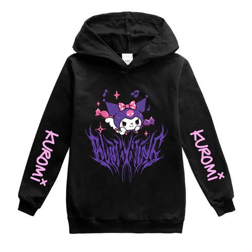 Sudadera Con Capucha Kuromi H2036a Para Niños, Talla 100-170