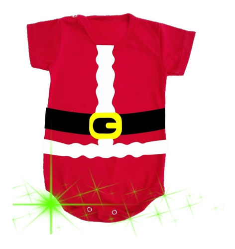 Body Bebe Disfraz Santa Clauss Papa Noel Rojo 100% Algodon