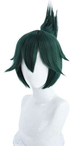 Peruca De Cosplay Kiriko Hair Ow Verde Com Cauda