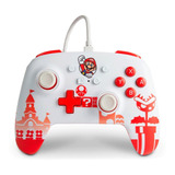 Controle Powera Para Nintendo Switch Mario Vermelho E Branco