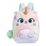 Hermosa Mochila Unicornio Rosa Kawaii Peludita Para Niñas