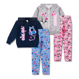 Kit 2 Conjunto Infantil Moletom Menina Feminino Atacado Frio