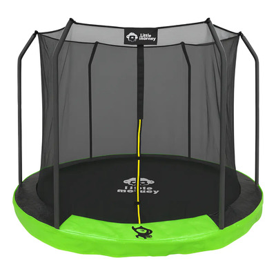 Trampolin 8ft 2m Brincolin Empotrado Malla Seguridad Niños Lona de salto Negro Cobertor de resortes Verde | Envío gratis