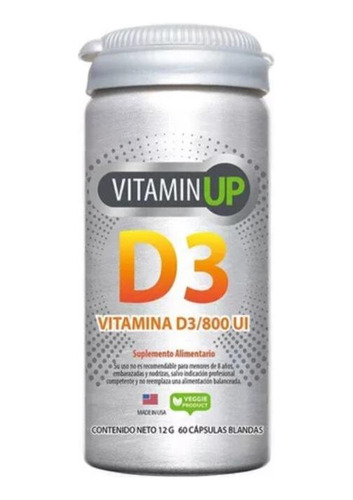 Vitamina Up D3 800ui (60 Caps) Vegana