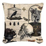 Royalours Throw Pillow Covers Jardín De Halloween Algodón L