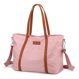 Bolso Para Portátil Para Mujer Portafolios De Nailon Rosa