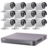 Kit Seguridad Full Hd 1080 Hikvision Dvr 16 +12 Camaras 2mp