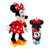 Kit Minnie Com Pelúcia Falante 45cm E Copo Shake Com Orelhas