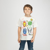 Polera Niño Personajes Favoritos Gris Marvel