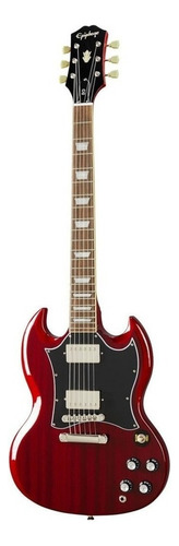 Guitarra Eléctrica Para Zurdo EpiPhone Inspired By Gibson Sg Standard De Caoba Heritage Cherry Brillante Con Diapasón De Laurel Indio