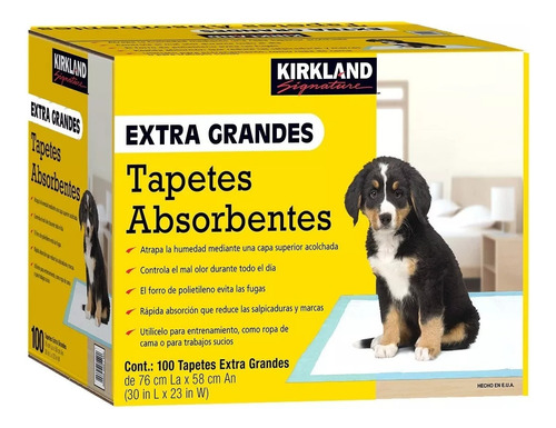 Tapete Entrenador Para Perro 100 Piezas Kirkland Msi