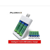 Pujimax 3 Solts Adaptador Carregador De Bateria Plug Usb