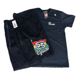 Conjunto Bermuda Cyclone Veludo Branco  + Camisa