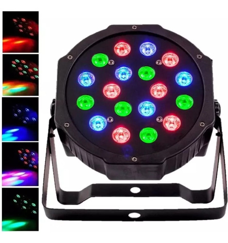 Canhão Jogo De Luz 18 Leds 80w Rgb Iluminação Festa Balada