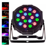 Canhão Jogo De Luz 18 Leds 80w Rgb Iluminação Festa Balada