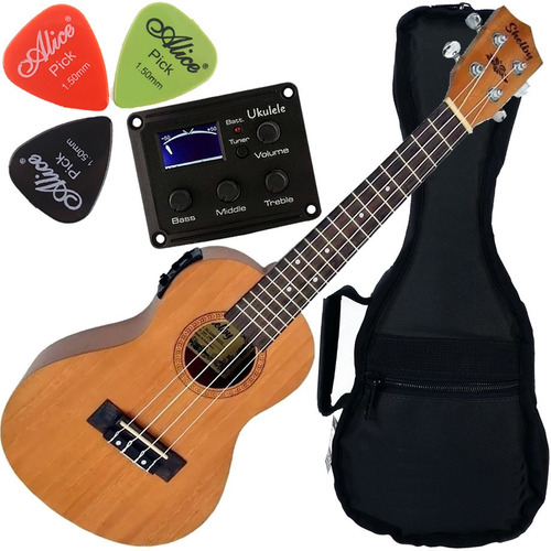 Kit Ukulele Shelby Concerto Elétrico C/ Equalizador Su23me