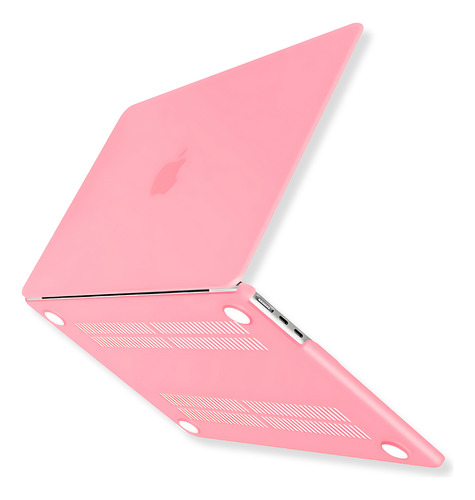 Capa Para Macbook Air 13.6 M3 M2 A3113 A2681 - Rosa Fosco
