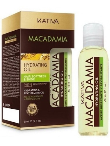 Kativa Macadamia Aceite Hidratante · Suavidad Y Brillo 60 Ml