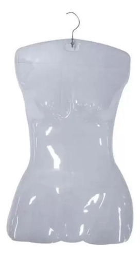 20 Cabide Collant Busto Manequim Pvc Feminino Transparente