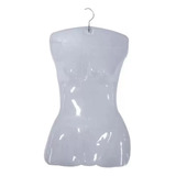 20 Cabide Collant Busto Manequim Pvc Feminino Transparente