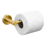 Suporte Papel Higienico Dourado Escovado Inox 304 Papeleira