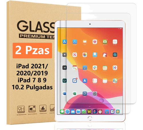 2pzas Mica Cristal Templado Para iPad 7 8 9 10.2 2019 A 2021