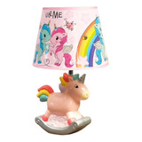 Lampara De Mesa/ Velador Niños Unicornio Magico