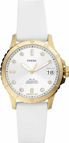 Reloj Fossil Fb-01 Blanco Para Dama Nuevo Original