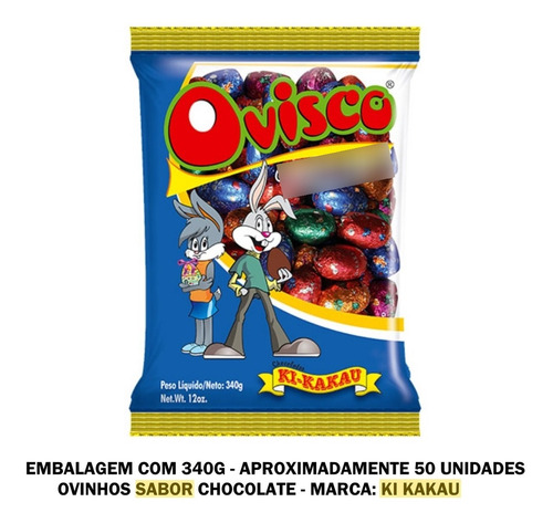 Ovinhos De Chocolate Marisbel 375g Pacote C/50 Unidades