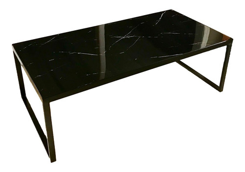 Mesa Ratona Simil Marmol Negro Marquina