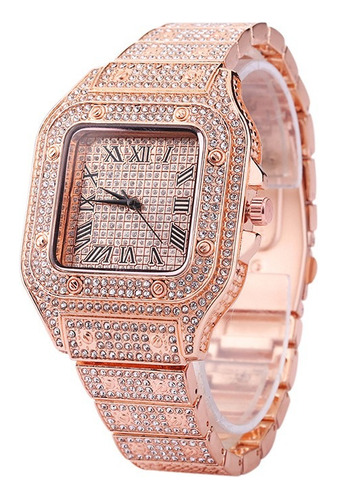 Reloj Unisex Strass Brillo Diamante Ice Calendario