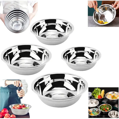4 Pcs Tazon Bowl Ensaladera Mezclar Acero Inoxidable Cocina | MercadoLibre