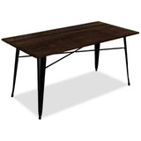 Mesa Rectangular Tolix, Bar, Pub, Madera, Mueble 120 Cm