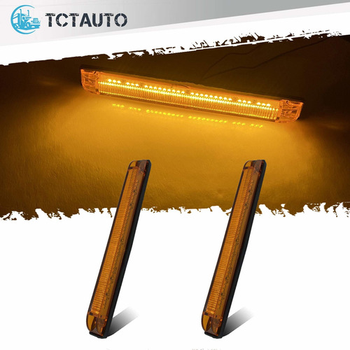 Tctauto - Barra De Luz Led Ámbar De 8.0 in, Para Barco, Cara