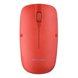 Mouse Sem Fio Multilaser  Mouses Mo289 Vermelho