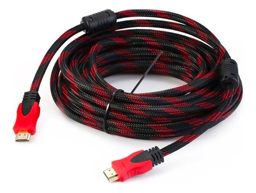 Cable Hdmi Mallado 3 Mts Oro  1080p 4k Doble Filtro