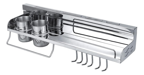 Organizador De Pared De Cocina Utensilios Acero Inoxidable