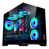 Gabinete Gamer Liketec Mad Rock Black  C/ 4x Fan Cooler Argb