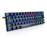 Teclado Inalambrico Español 60%,luz Rgb/bluetooth+2.4g+cable